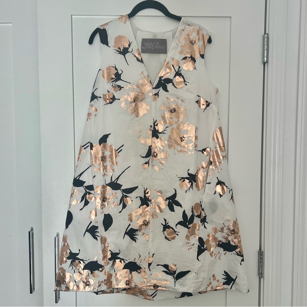 Lela Rose gold leaf dress, size 12